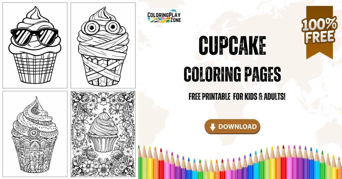 Cupcake Coloring Pages