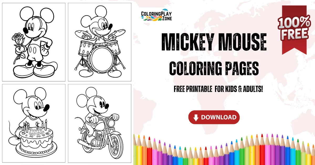 Mickey Mouse Coloring Pages