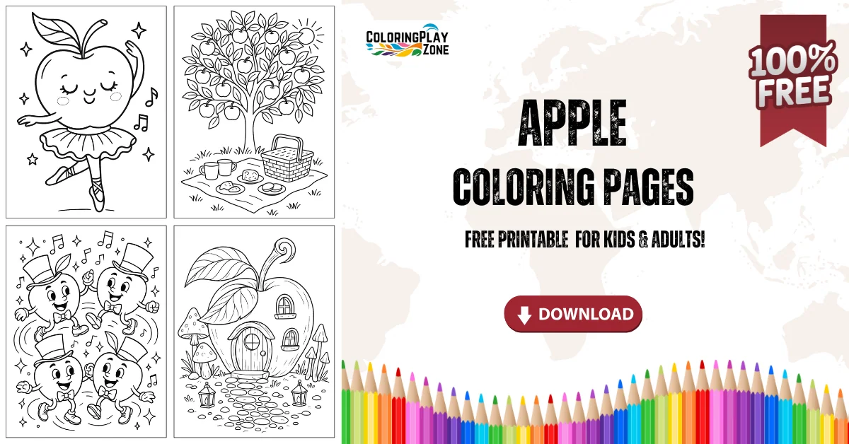 Apple Coloring Pages