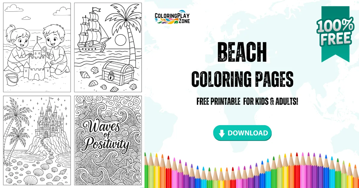 Beach Coloring Pages