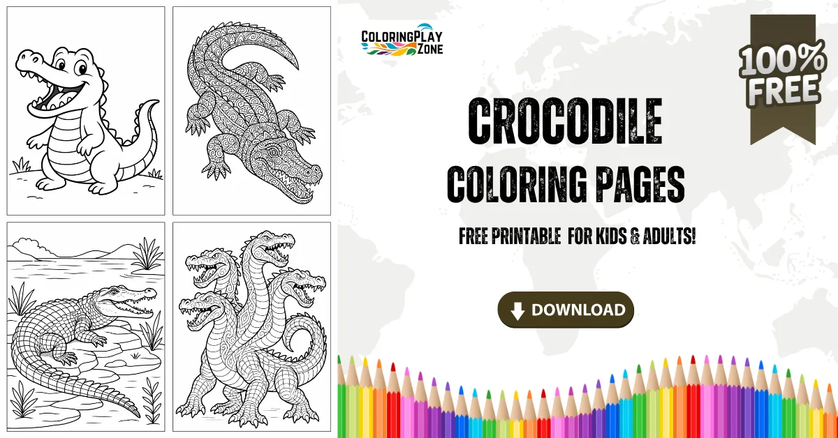 Crocodile Coloring Pages