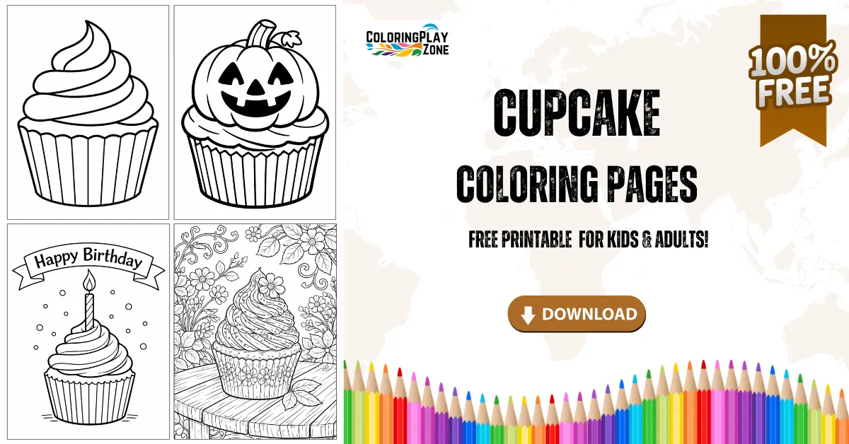 Cupcake Coloring Pages