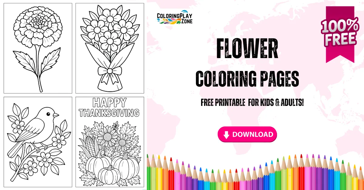 Flower Coloring Pages