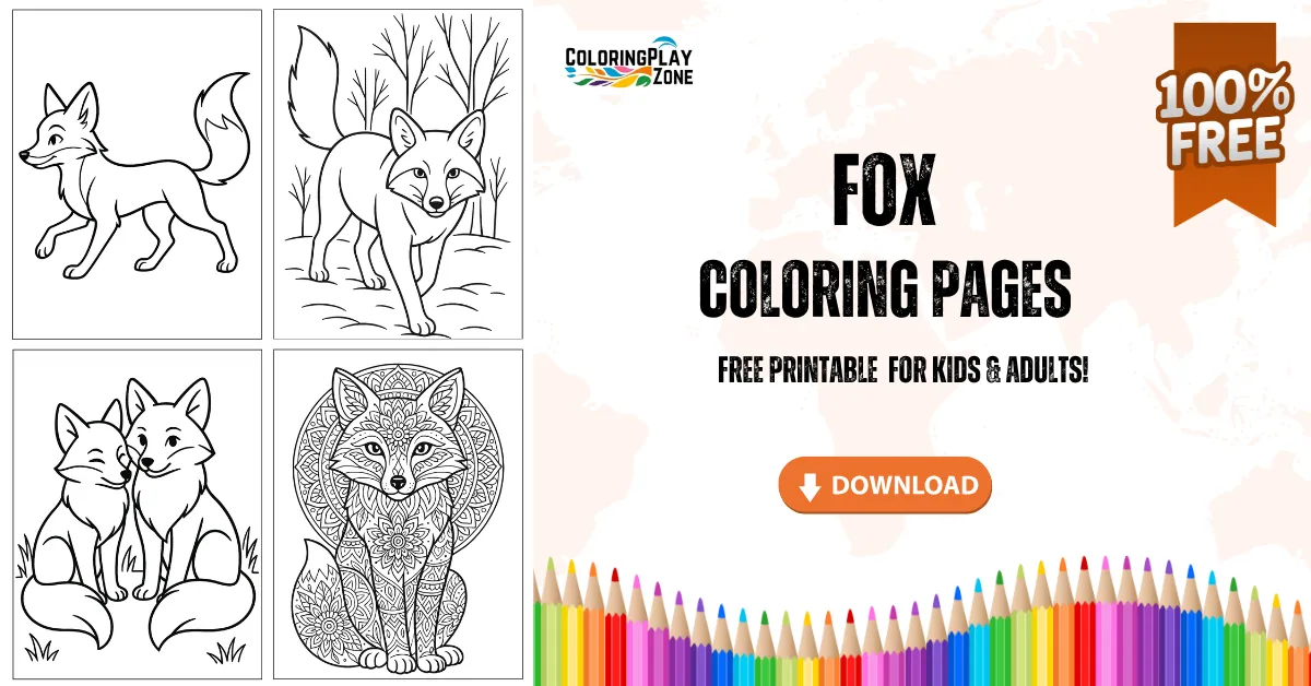 fox coloring pages
