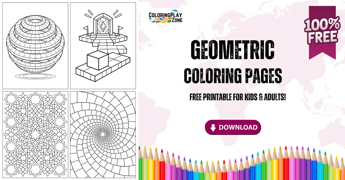 Geometric Coloring Pages (Free Printables for Adults)