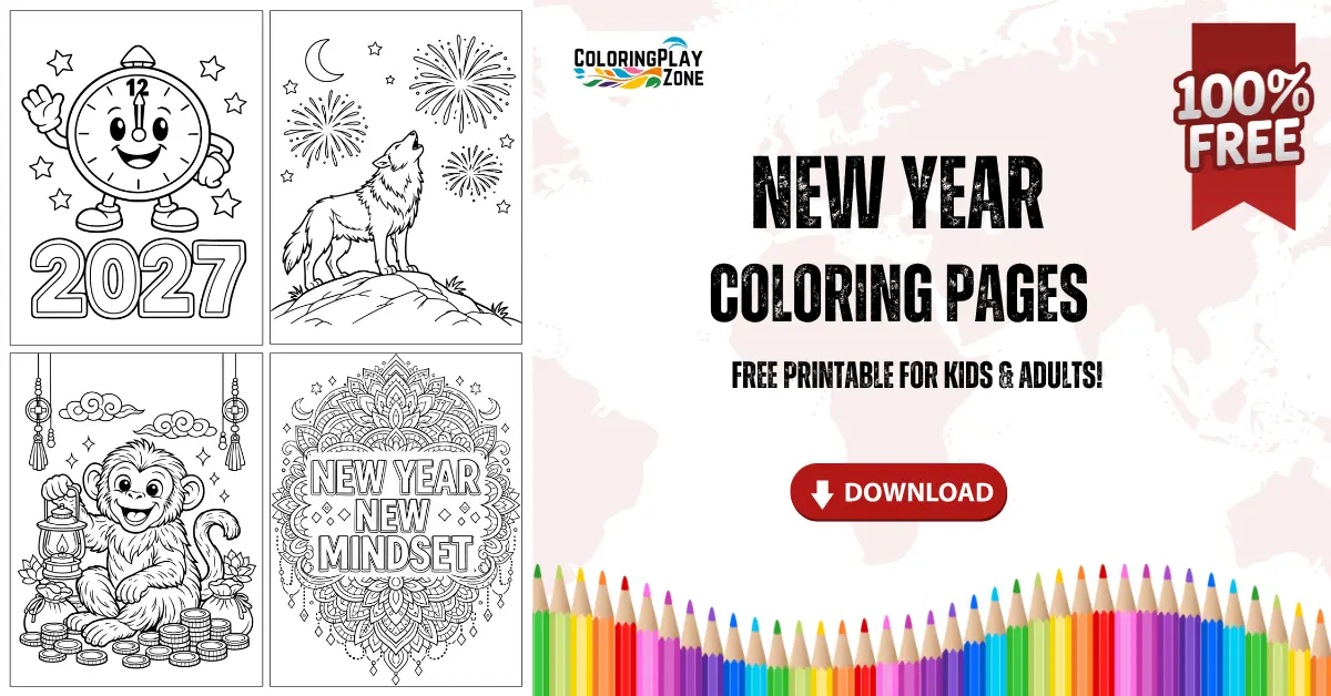 New Year Coloring Pages