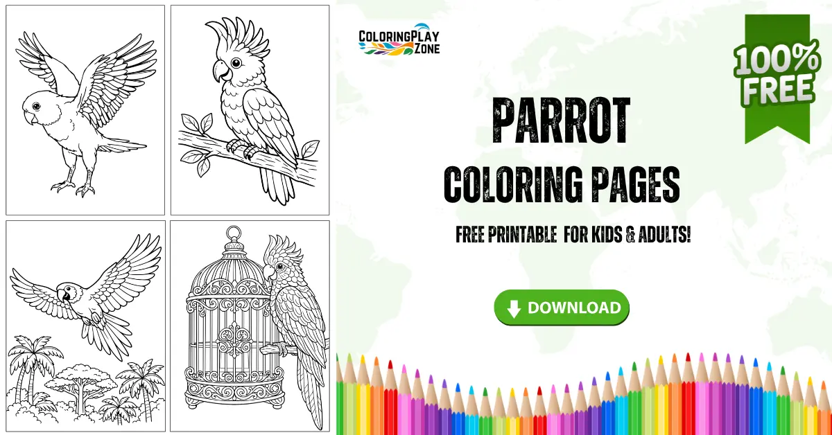 Parrot Coloring Pages