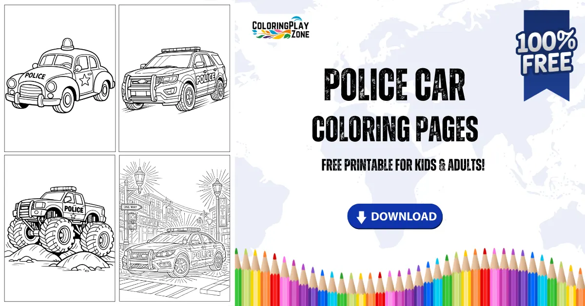 Police Car Coloring Pages