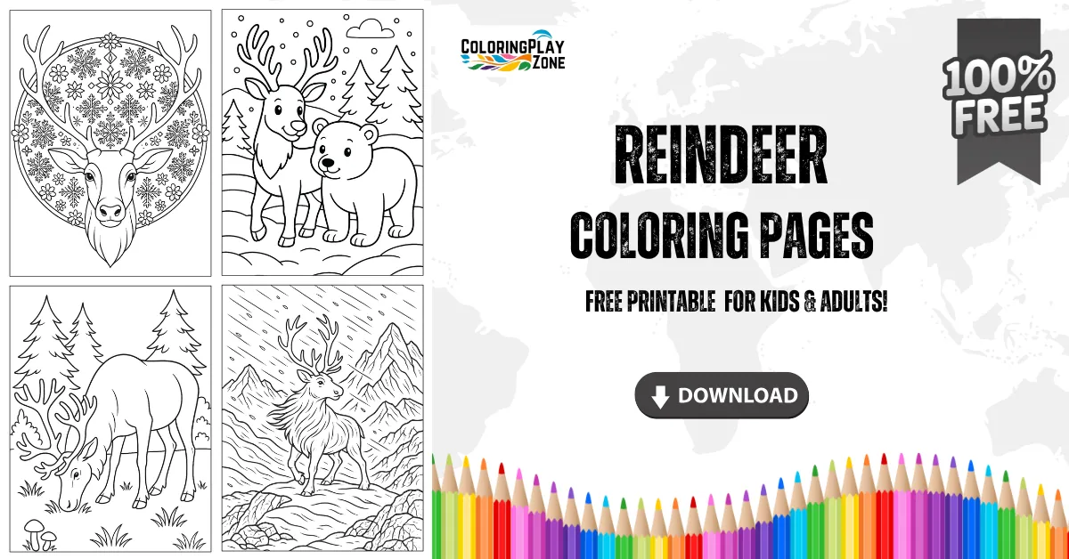 Reindeer Coloring Pages