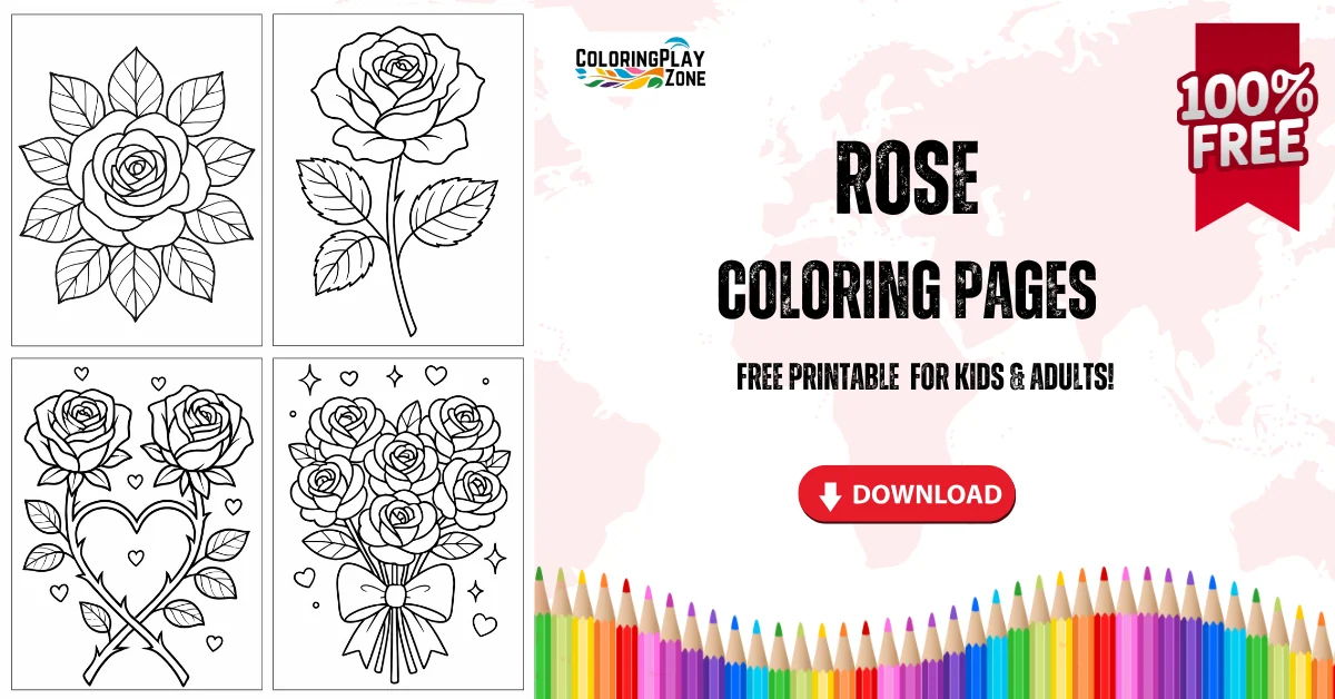 Rose Coloring Pages