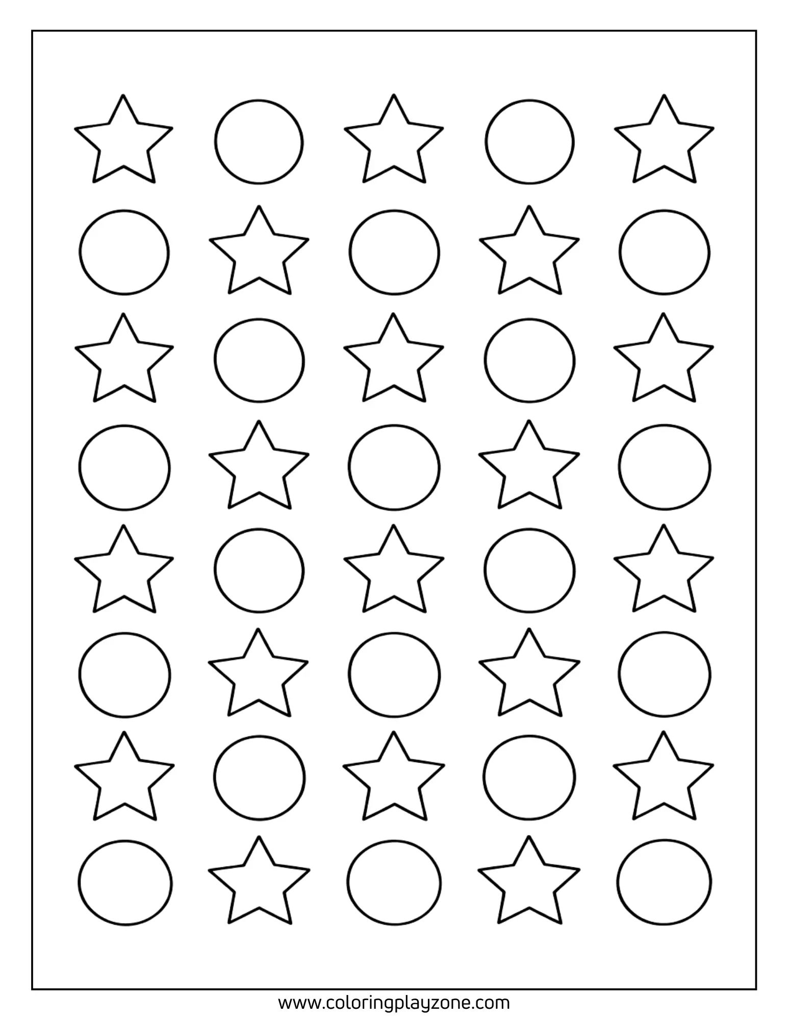 Simple Star and Circle Geometric Balance Page