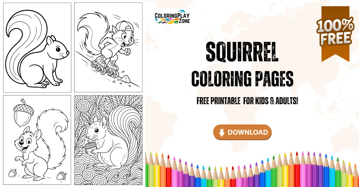 Squirrel Coloring Pages