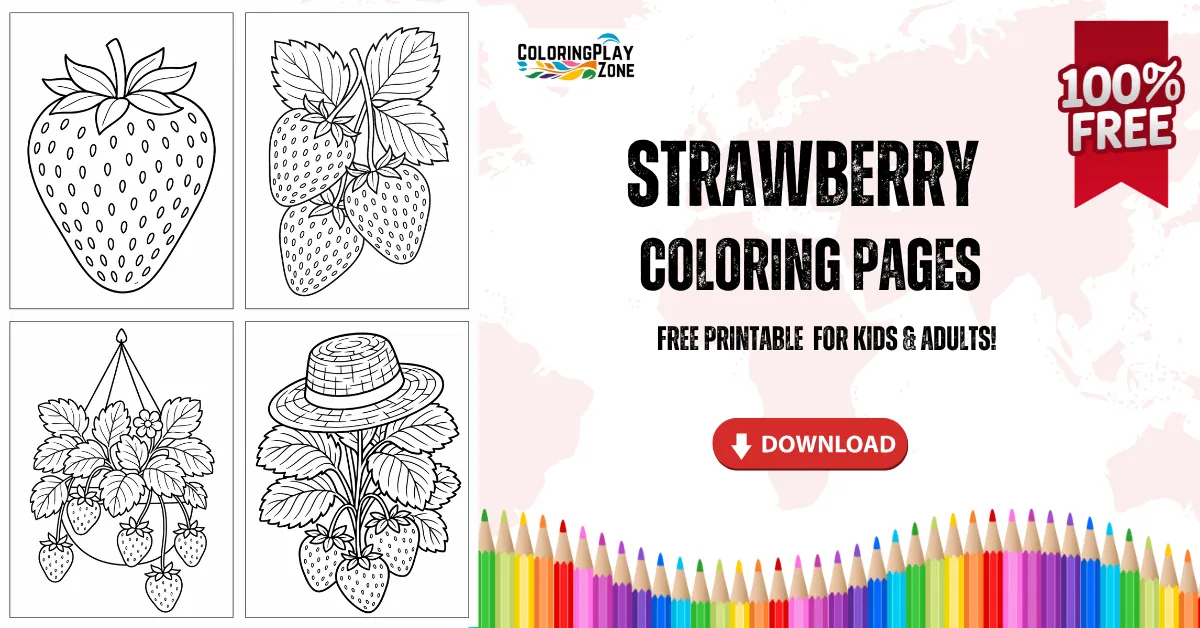 Strawberry Coloring Pages