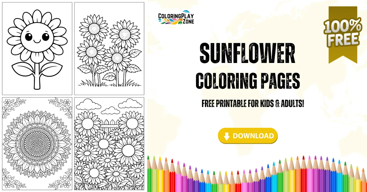 Sunflower Coloring Pages