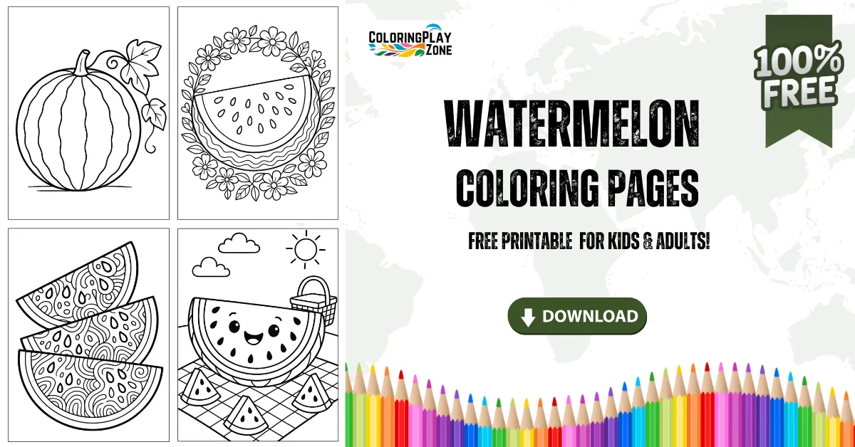 Watermelon Coloring Pages